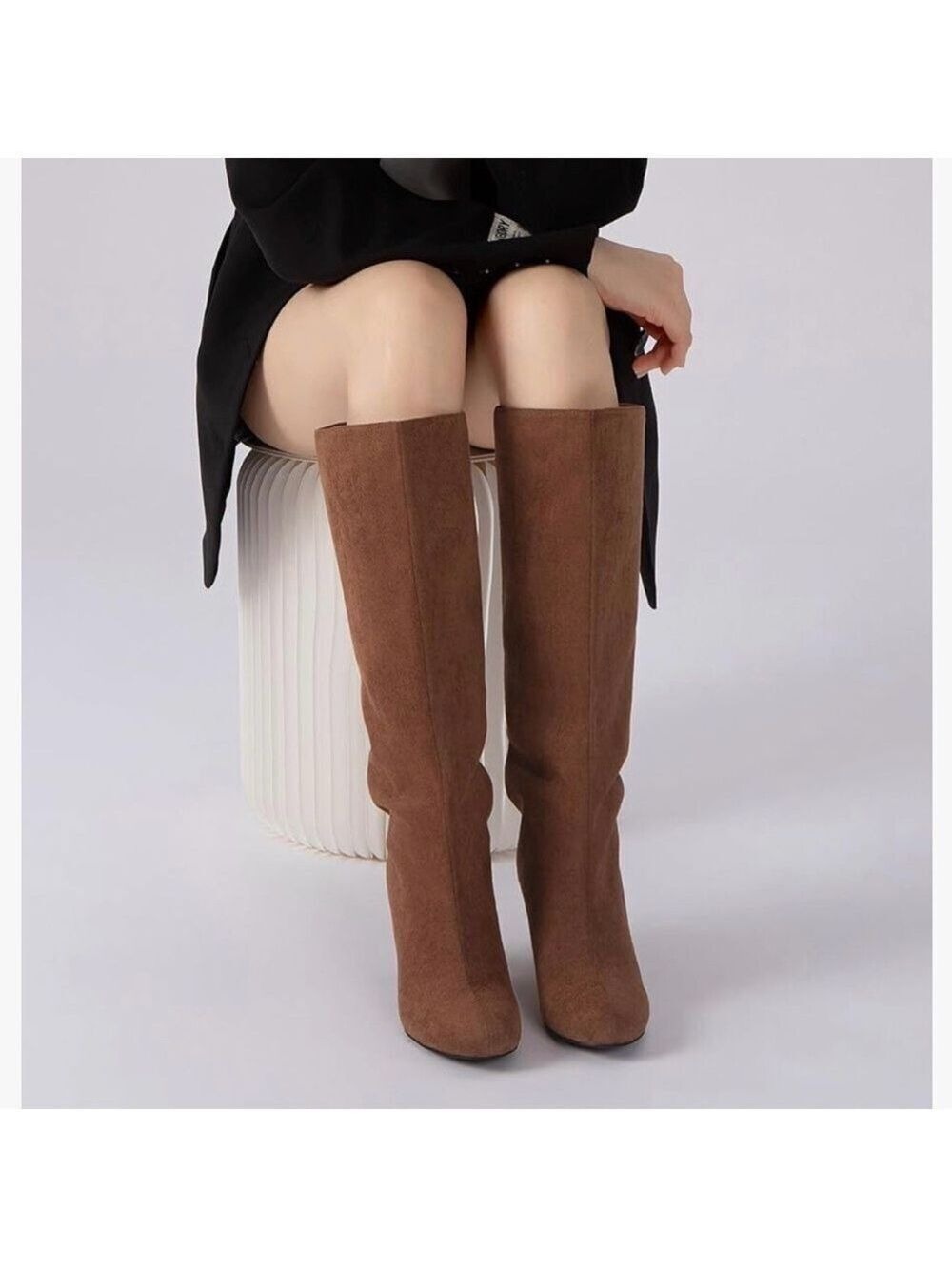 Athlefit Brown Suede Knee High Boots Women's Size 7.5 Wide Calf